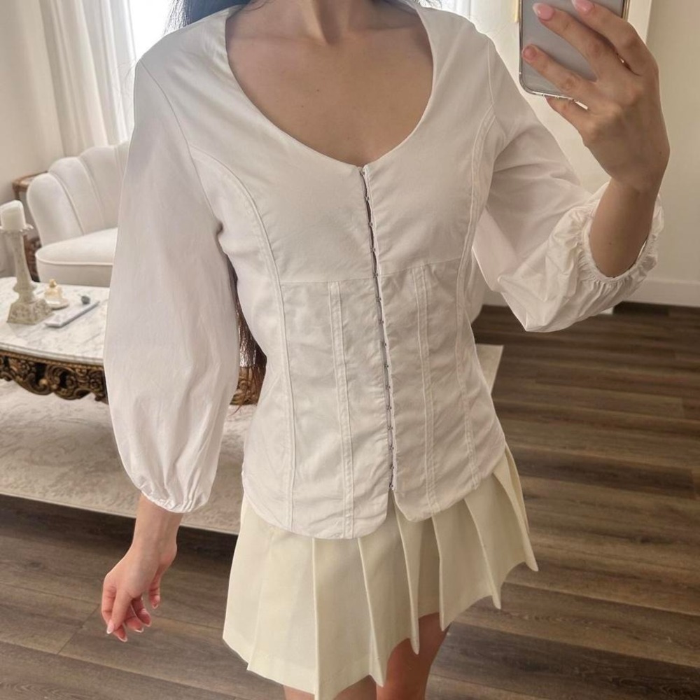 STAUD S Cardinale Stretch-Cotton Poplin Blouse